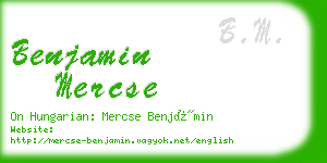 benjamin mercse business card